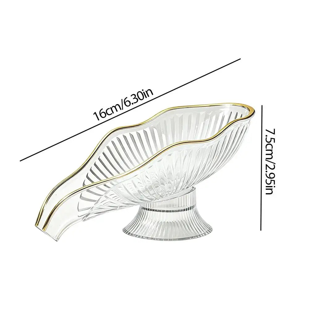 Self Draining Soap Holder Soap Box Clear Storage Tray Leaf Shape Soap Box Non-slip Laundry Soap Dish Storage Bathroom Gadgets Oasis Select Transparent