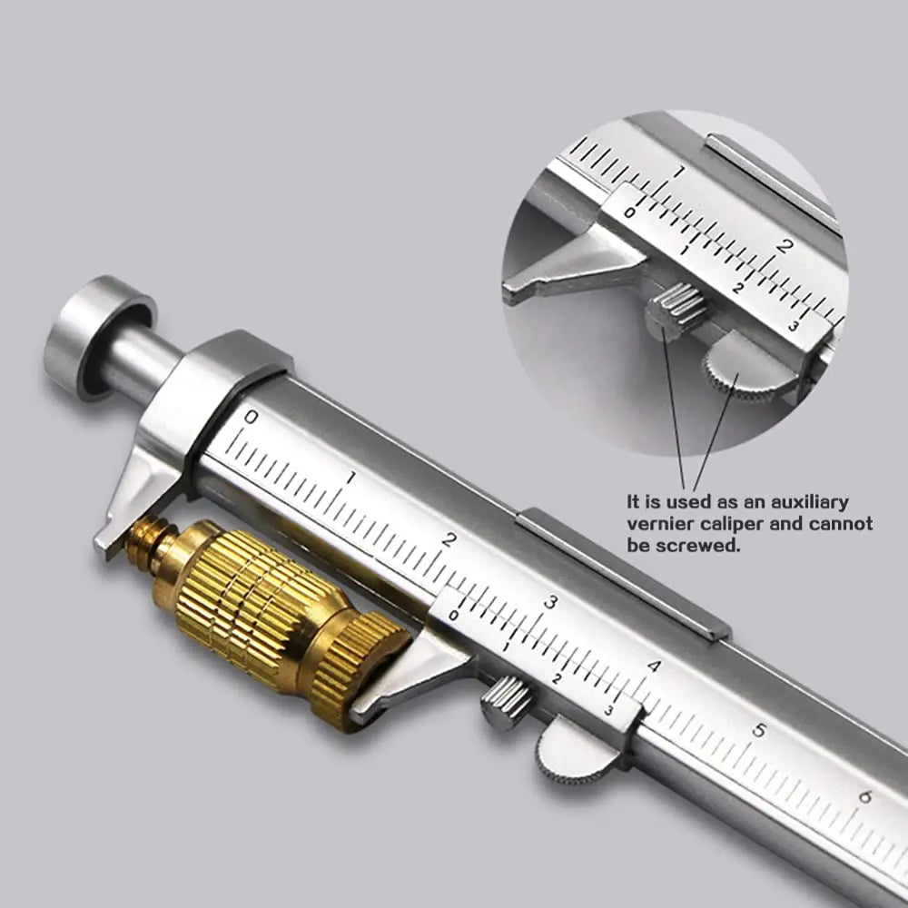 Vernier Measuring Pen 1mm Ballpoint Caliper Ruler Pen Refillable School Office Stationery Multifunction Gift 2026 Oasis Select