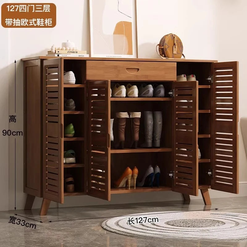 Shoe Cabinet Home Entrance Entrance Hall Cabinet Corridor Locker Against Wall Entrance Cabinet Shoe Rack Oasis Select 4-doors5
