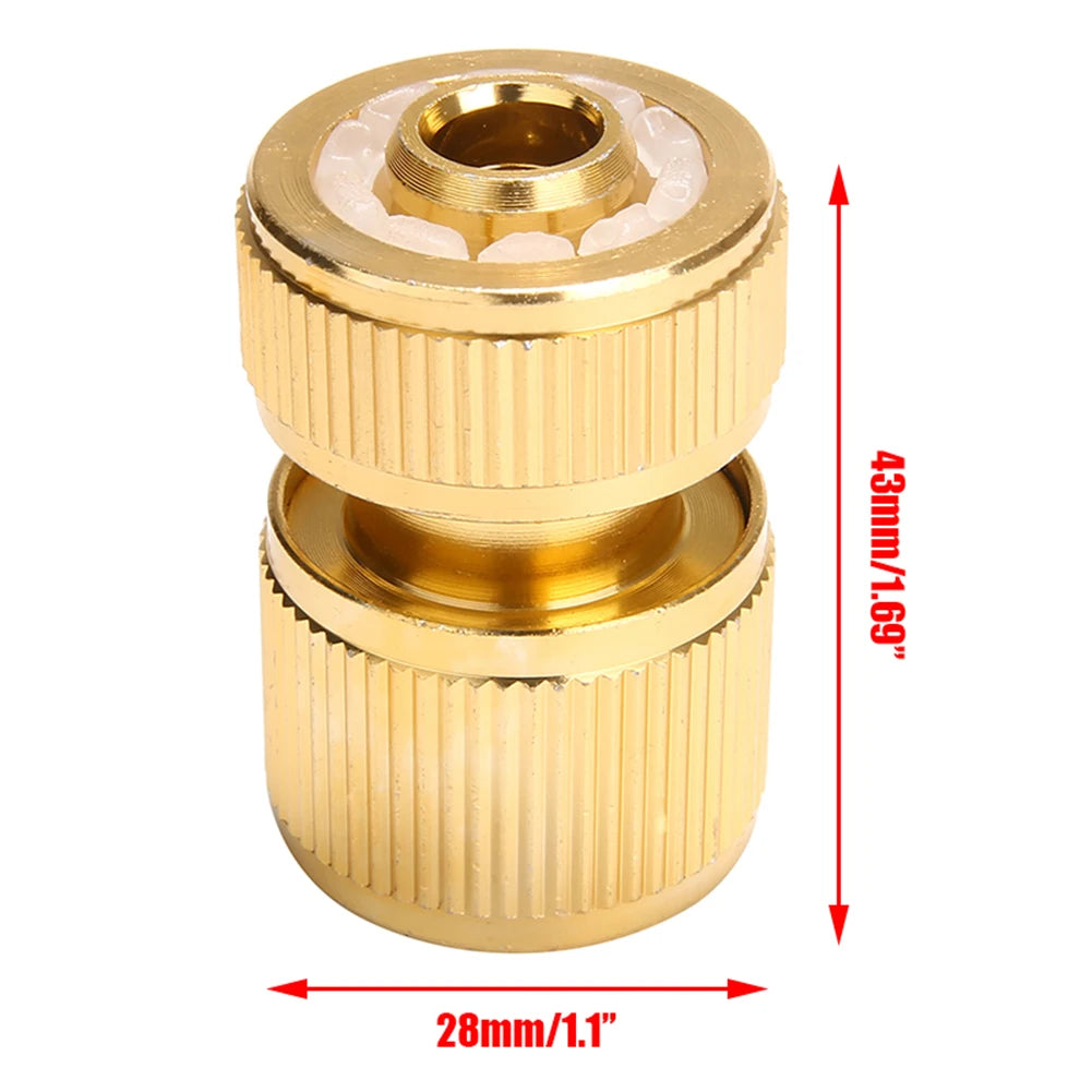 Brass-Coated Hose Adapter, 1/2" Quick Connect Swivel Connector Garden Hose Coupling Systems for Watering Irrigation Oasis Select
