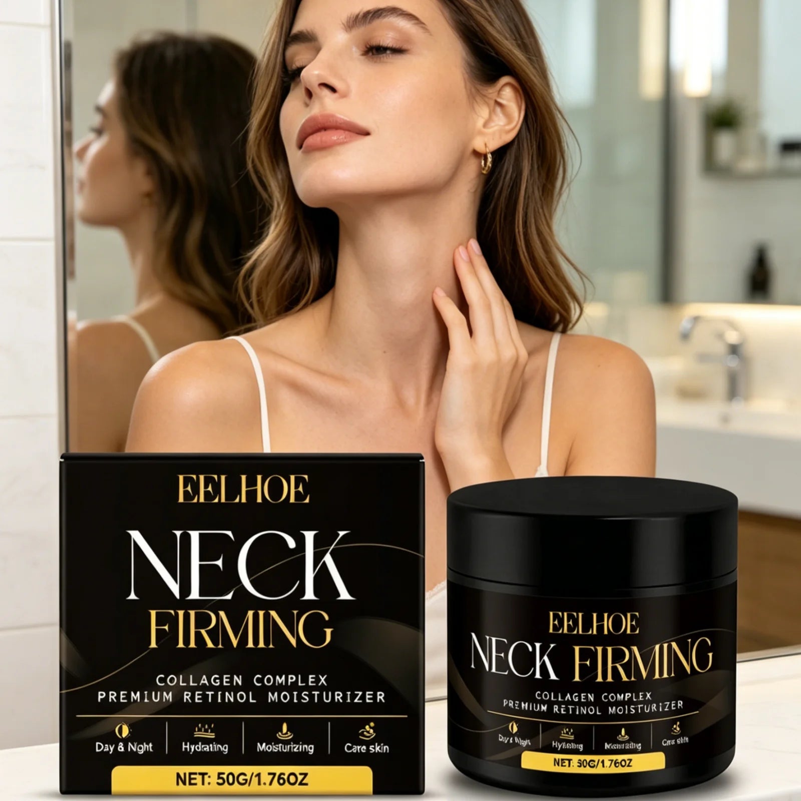 EELHOE Neck & Face Firming Cream – Anti-Wrinkle, Skin Tightening Neck Firming Cream Oasis Select