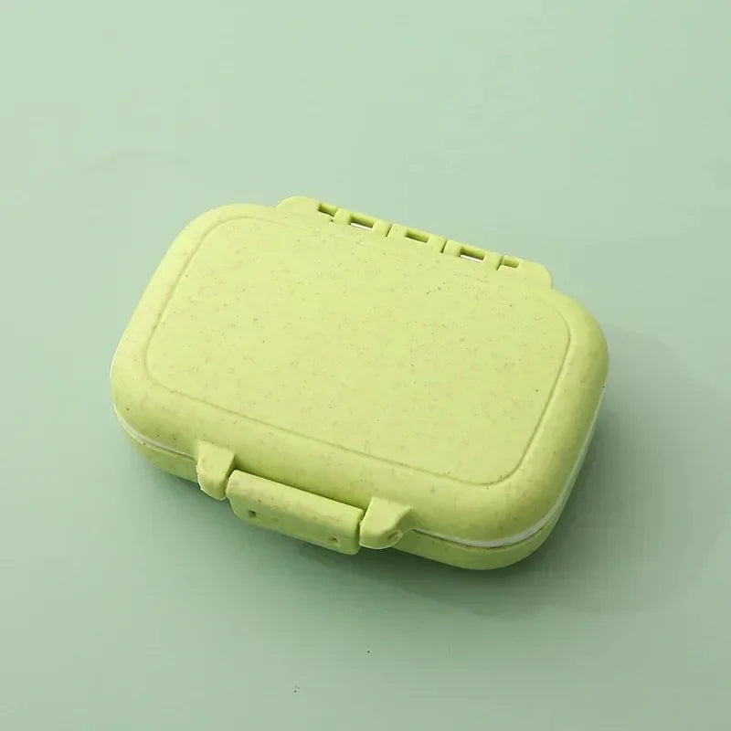 1/2/3pcs Mini Portable Pills Organizer Case 3 Grids PillBox Tablet Storage Container Weekly Medicine Pill's Box Pill Case Oasis Select Wheat Green