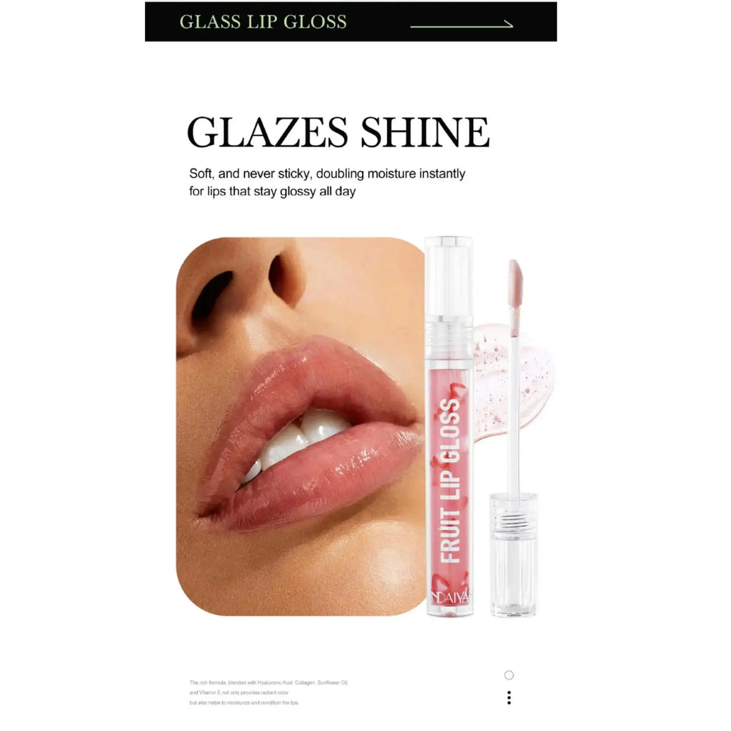 Glossy Lip Oil Moisturizer Transparent Fruit Flavor Shine Hydration Water Like Tinted Nourishing Care Gloss Oasis Select