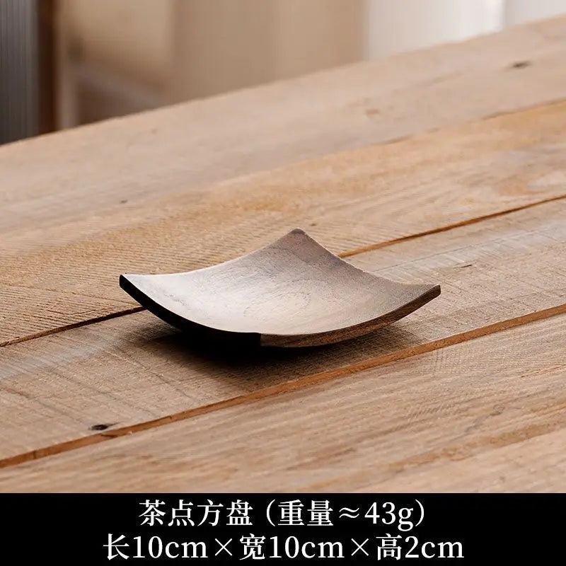 Chinese North American Walnut Dry Fruit Plate Nut Candy Dish Tea Table Zen Tea Coaster Fruit Pastry Dessert Plate Oasis Select A