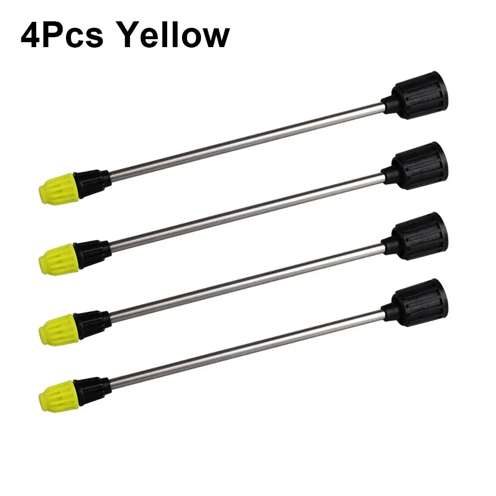4Pcs Portable Spray Bottle Extension Rod Plastic 22cm Pressure Pot Spray Nozzle Hand Operated Long Nozzle Oasis Select 4Pcs yellow