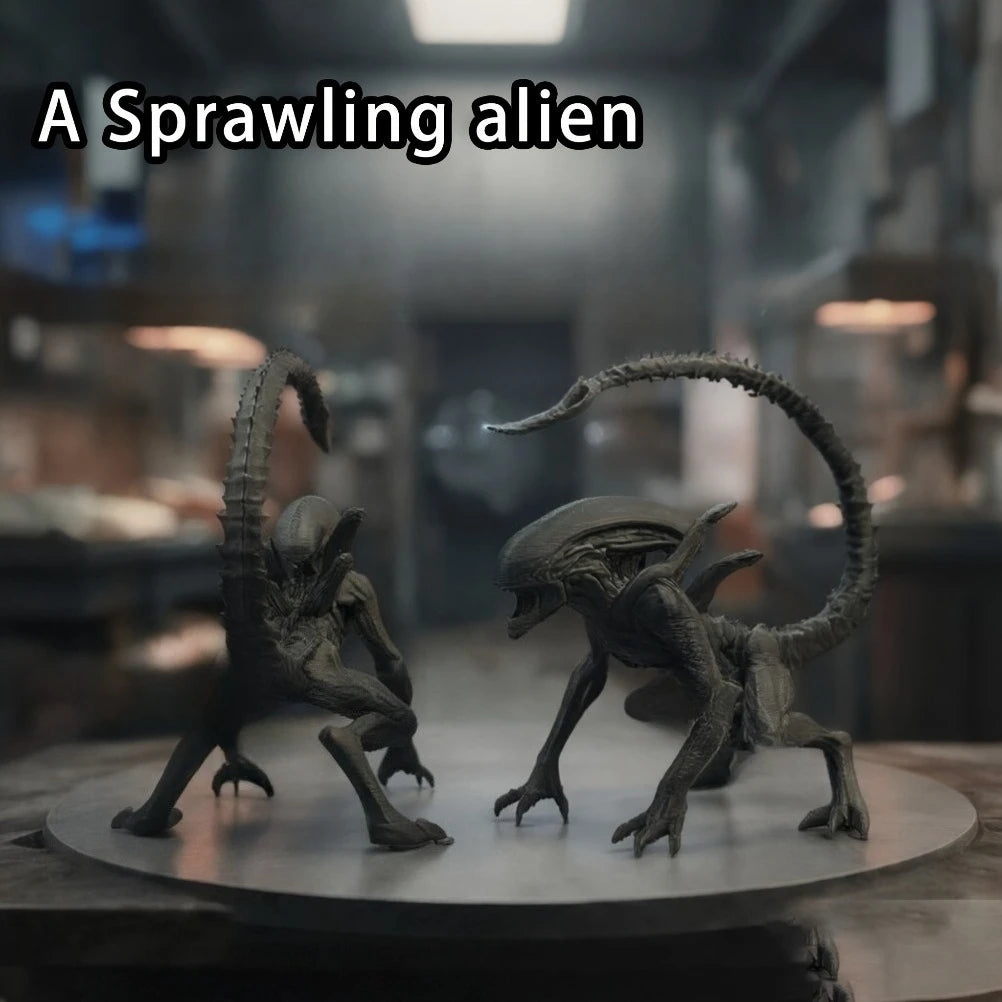 Alien Sci-Fi Monster Sculpture 3D Printed Dark Fantasy Figurine Gothic Desktop Collectible Ornament for Game Room Decor Gift ﻿ Oasis Select