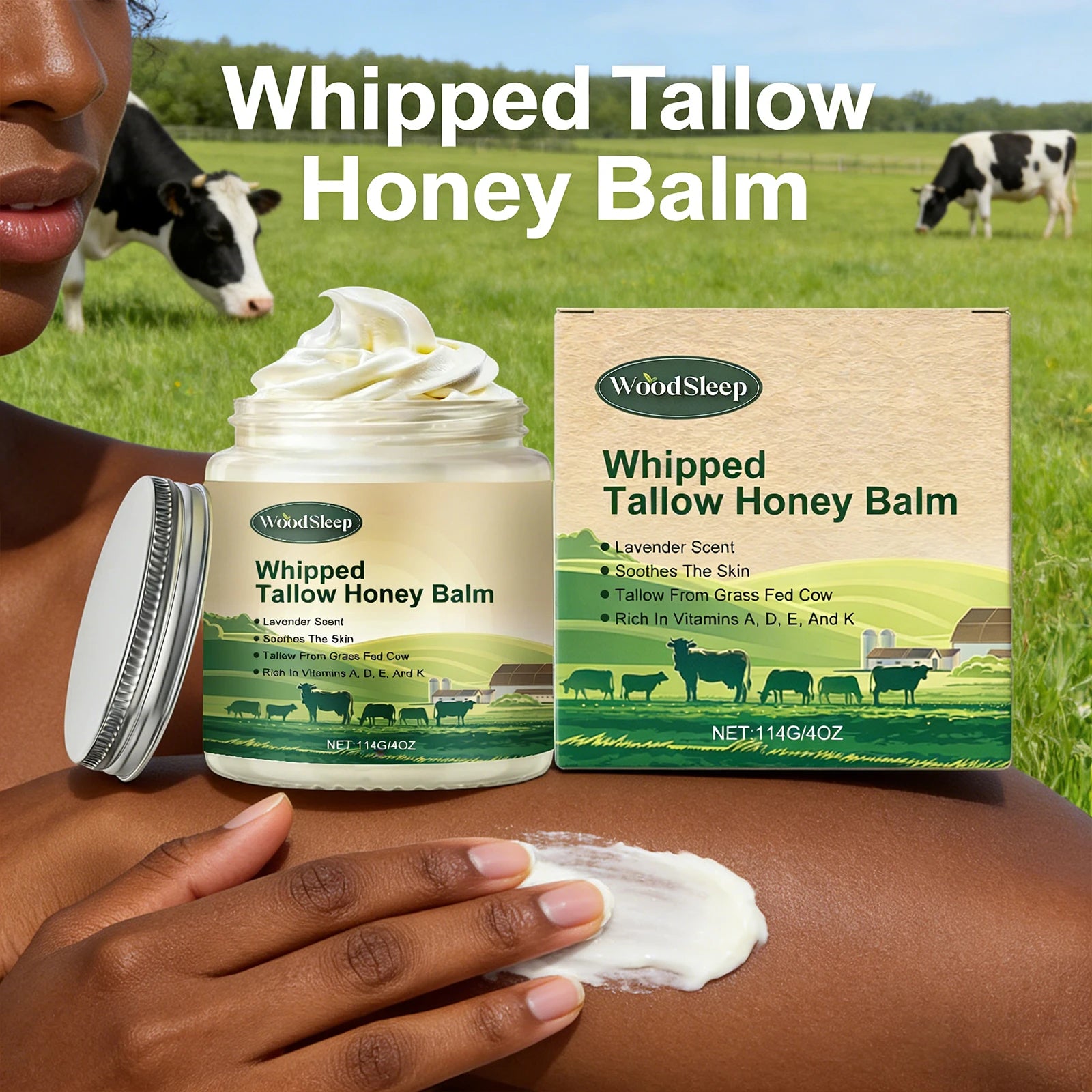 Beef Tallow Honey Body Cream Deep Moisturizing Nourishing For Dry Skin Daily Body Care Hydrating Non Greasy Skin Care Lotion Oasis Select