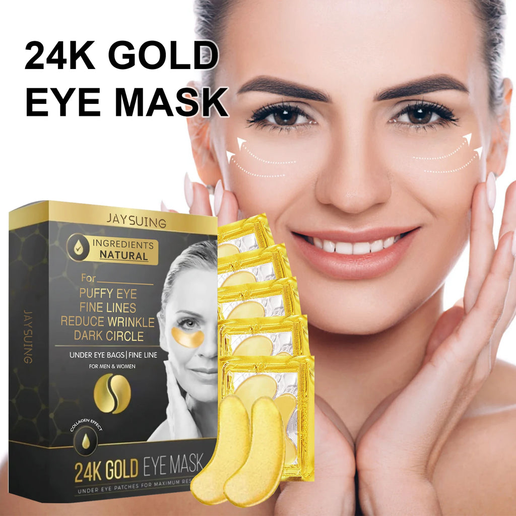 24k Golden Collagen Eye Mask Relieve Dull Skin Repair Barrier Improve Sebum Secretion Tone Moisturizing Brightening Eye Patches Oasis Select