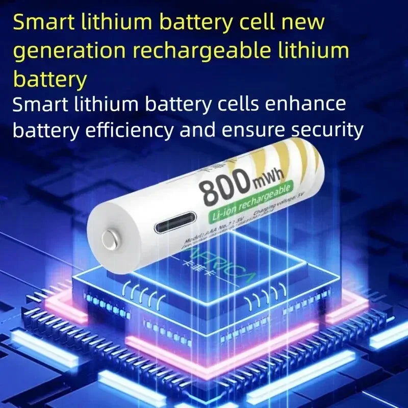 New Li-ion AAA and AA Rechargeable Batteries USB Lithium-ion 3400mWh 1.5V AA Rechargeable Batteries+800mWh 1.5V AAA Battery Oasis Select