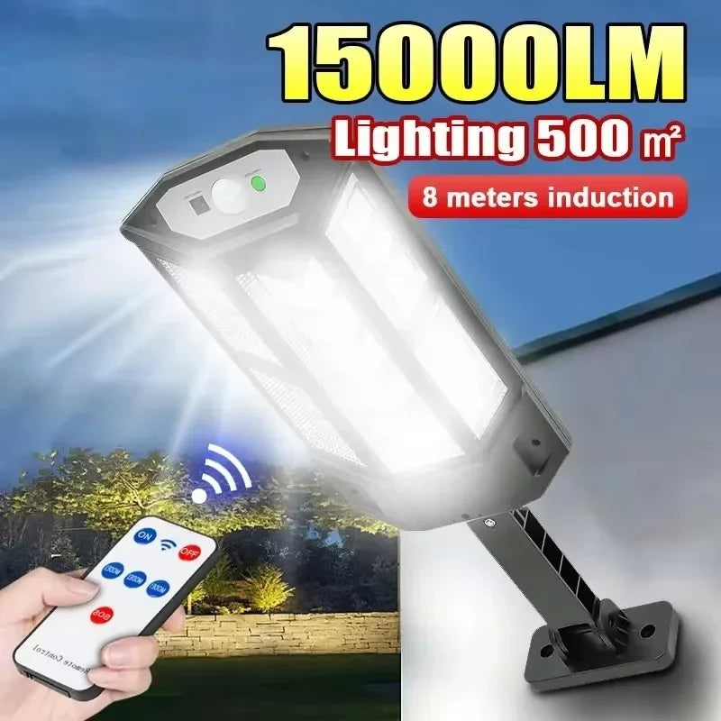 15000LM Solar Light Outdoor Sunlight Motion Sensor Wall Lamp Waterproof 240°lighting Lantern Flashlight Garden Street External Oasis Select