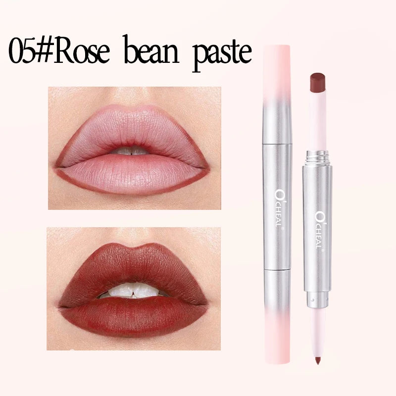 O'CHEAL 2-in-1 Matte Lipstick & Lip Liner Pencil | 24H Wear