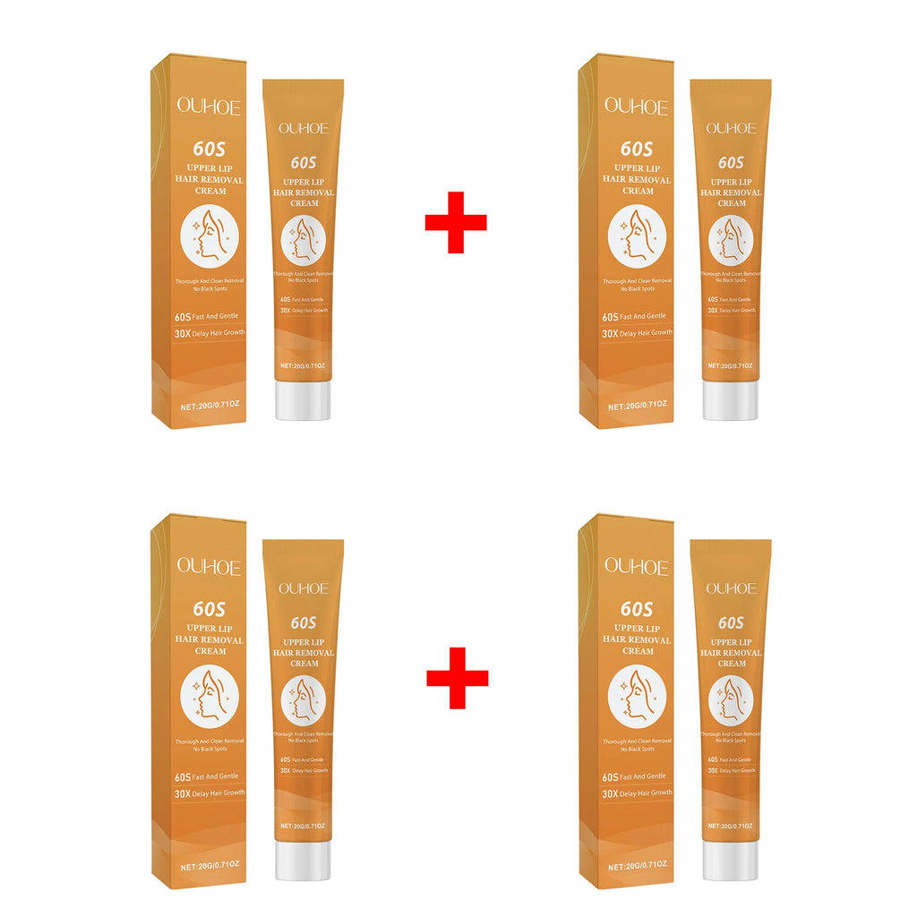 Gentle Facial and Body Hair Removal Cream for Smooth Silky Skin Mild Depilatory for Women and Men Softens Hair Depilatory Cream Oasis Select 4pcs