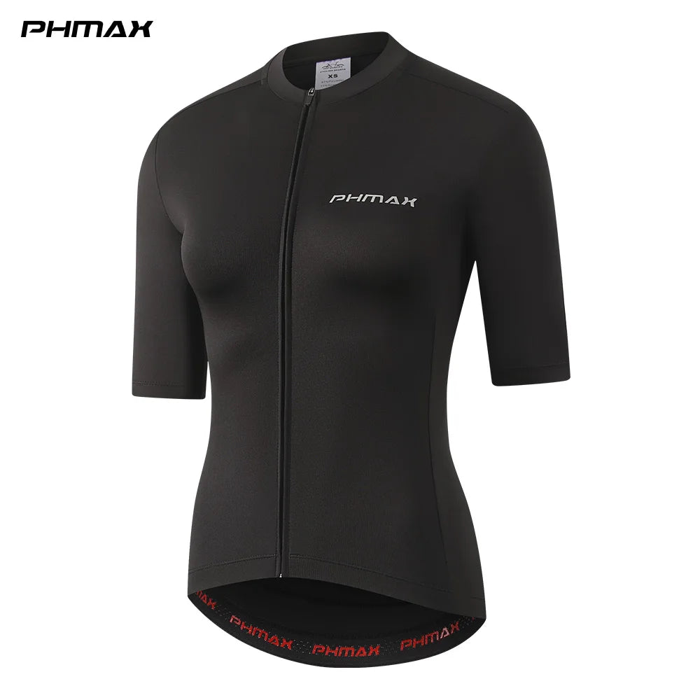 PHMAX Women Cycling Jersey Pro Breathable Summer MTB Road Bike Shirt Reflective Strip 3 Pockets Short Sleeve Cycling Maillot Oasis Select PW-DY-44601 L