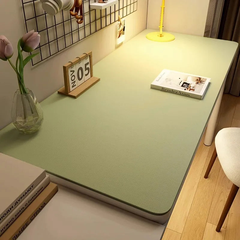 Leather Table cloth for Home Easy Clean Table Protector Waterproof Tea Coaster Large Desk Mat Anti-Slip Gamer Keyboard Mouse Mat Oasis Select green 60*120cm