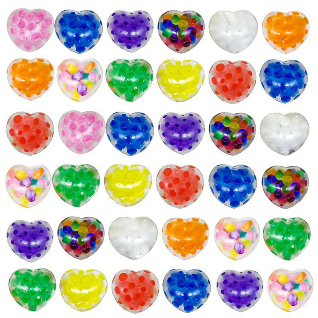 Heart Beads Squishy Love Shape Mochi Squishy Squeeze Pinch Stress Relief Toys Stress Ball Valentine's Day Lover Gift Bag Oasis Select colour A random piece