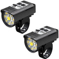 LED Bike Bicycle Light Type-C Rechargeable Set Road Bike Front Back Headlight Lamp Flashlight Cycling Light Cycling Accessories Oasis Select style A 2Pcs