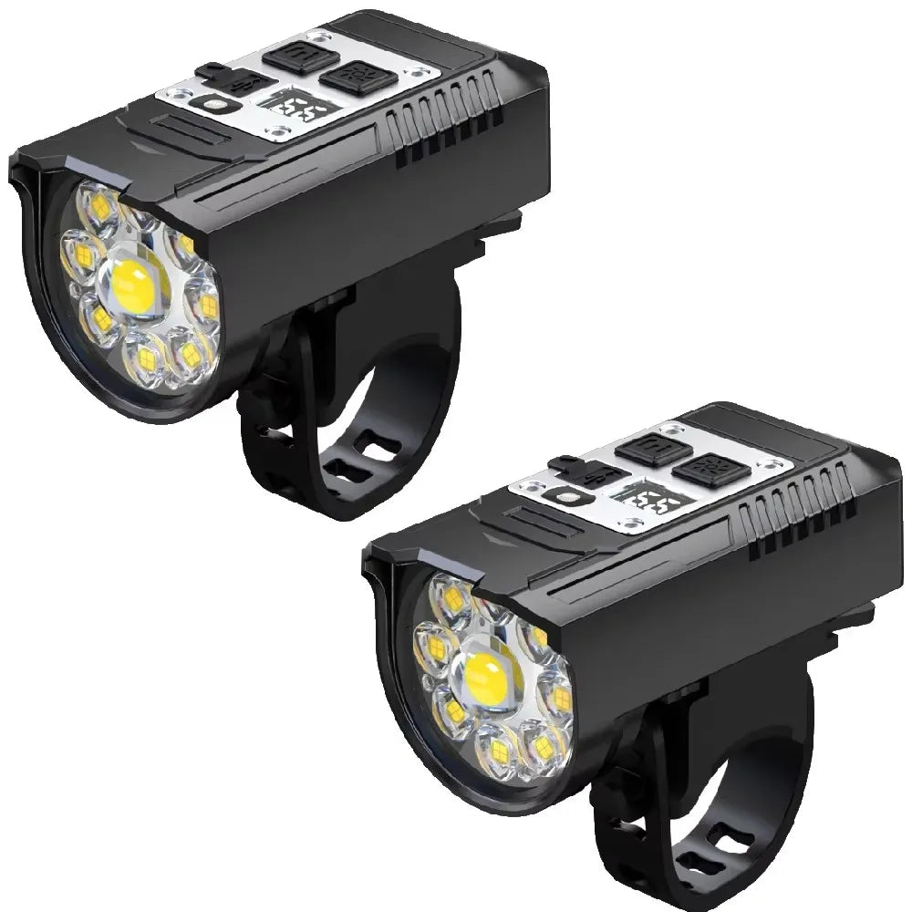 LED Bike Bicycle Light Type-C Rechargeable Set Road Bike Front Back Headlight Lamp Flashlight Cycling Light Cycling Accessories Oasis Select style A 2Pcs