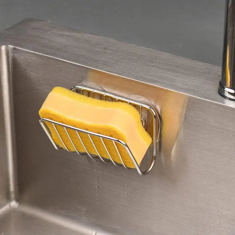 Stainless Steel Sponge Holder | Suction Cup Sink Caddy