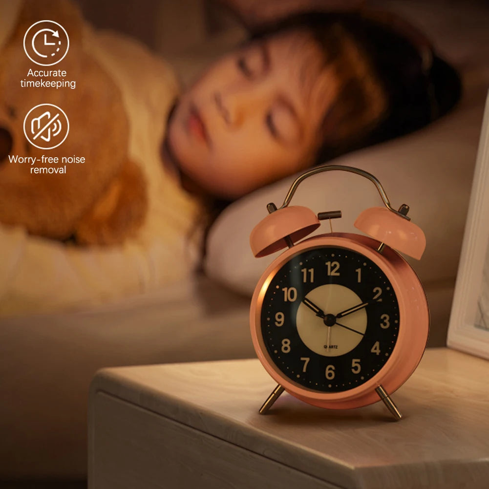 Vintage Twin-Bell Alarm Clock | Retro Analog Desk Clock