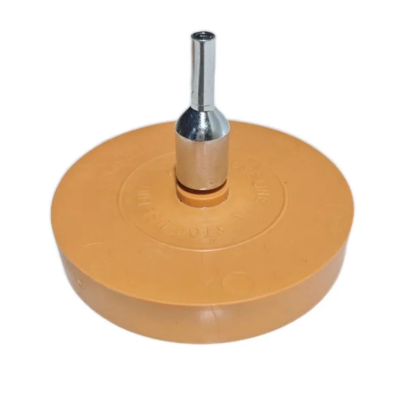 Rotary Rubber Eraser Wheel With Shaft Rod Paint Decal Remover Disc For Car Surface Sticker Glue Cleaning Drill Matching Tool Oasis Select 3.5 inch