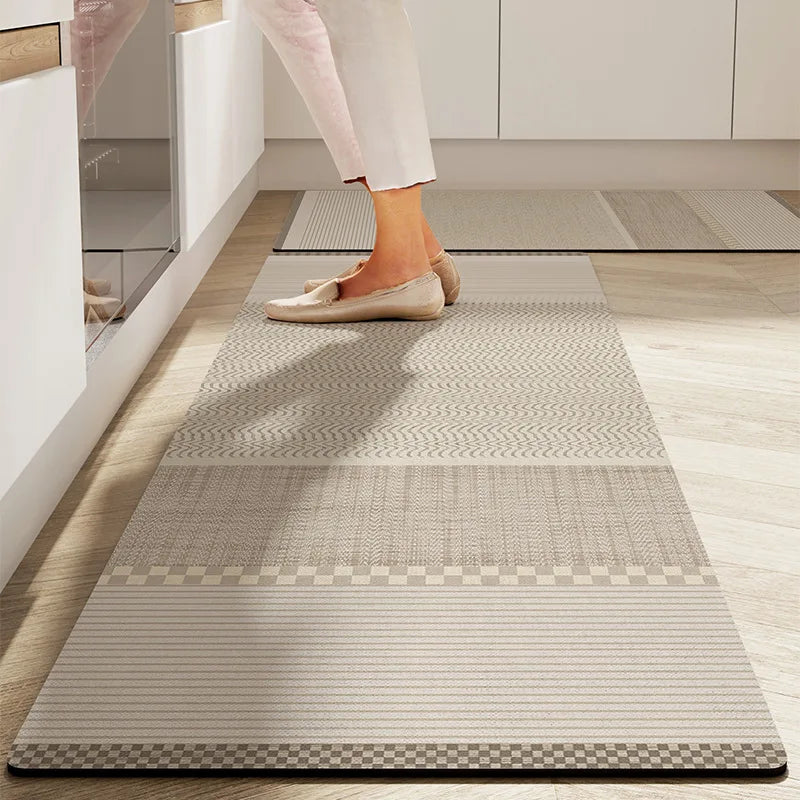 Japanese style Kitchen Mat Foot mats Long Area Rugs Crystal Velvet Carpet for Living Room Absorbent Foot Mats Bedroom Doormat Oasis Select C 60x90cm