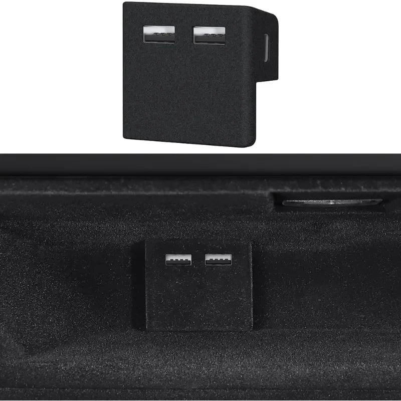 For Tesla Model 3 Y Highland Juniper 2021-2025 Glove Box Docking Station High Speed 4 USB Shunt Hub Flocking Adapter Powered Oasis Select