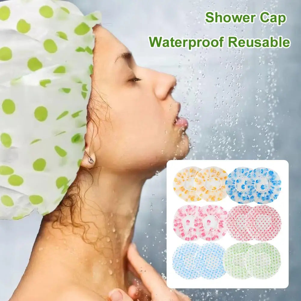 Waterproof Reusable Shower Cap for Women – Spa & Bath Shower Cap Oasis Select