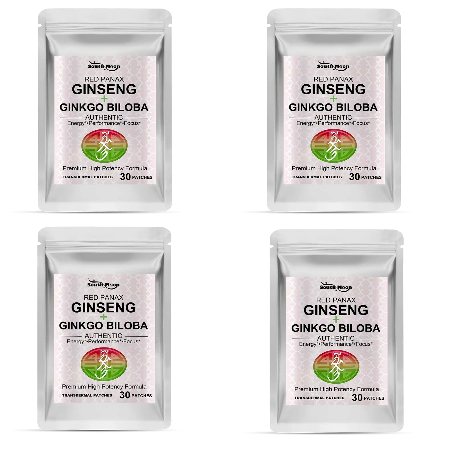 120PCS Energy Support Body Patches Natural Red Ginseng Ginkgo Biloba Collagen Circulation Boost Energy Boost SkinCare Patches Oasis Select 120PATCHES