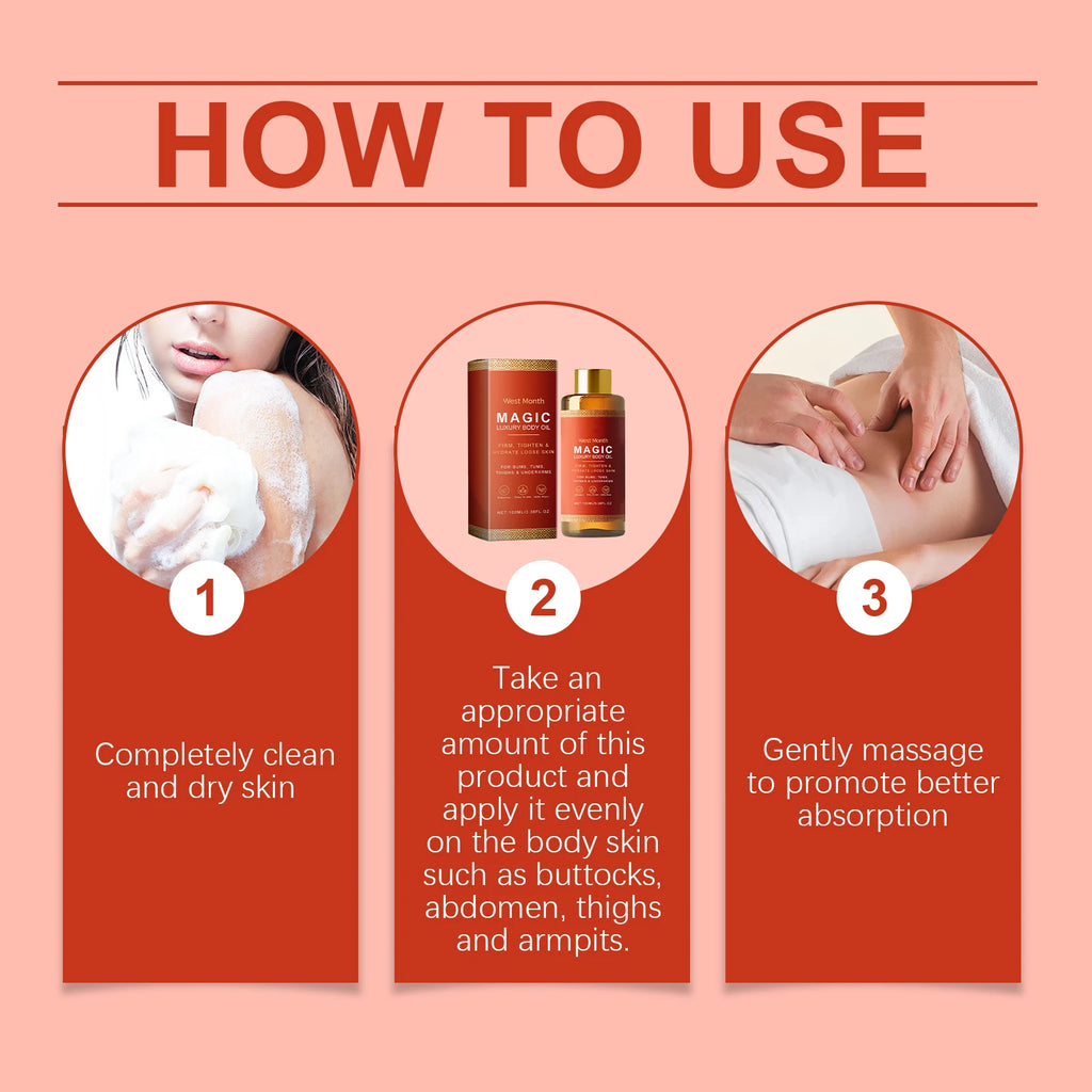 WEST MONTH Firming Body Oil – Tighten, Lift & Moisturize Skin Firming Body Oil Oasis Select