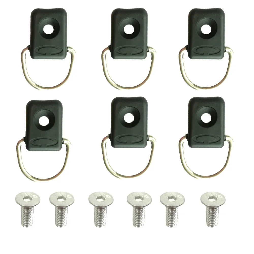 6PC Canoe Kayak D Rings Fitting Outfitting Fishing Rigging Bungee Kit Accessory with Screws Oasis Select