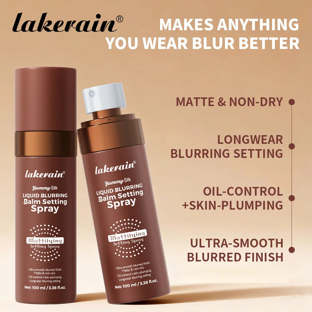Lakerain Liquid Blurring Balm Setting Spray Long Lasting Moisturizing Repairing Oil Control Matte Blurred Finish Setting Spray Oasis Select