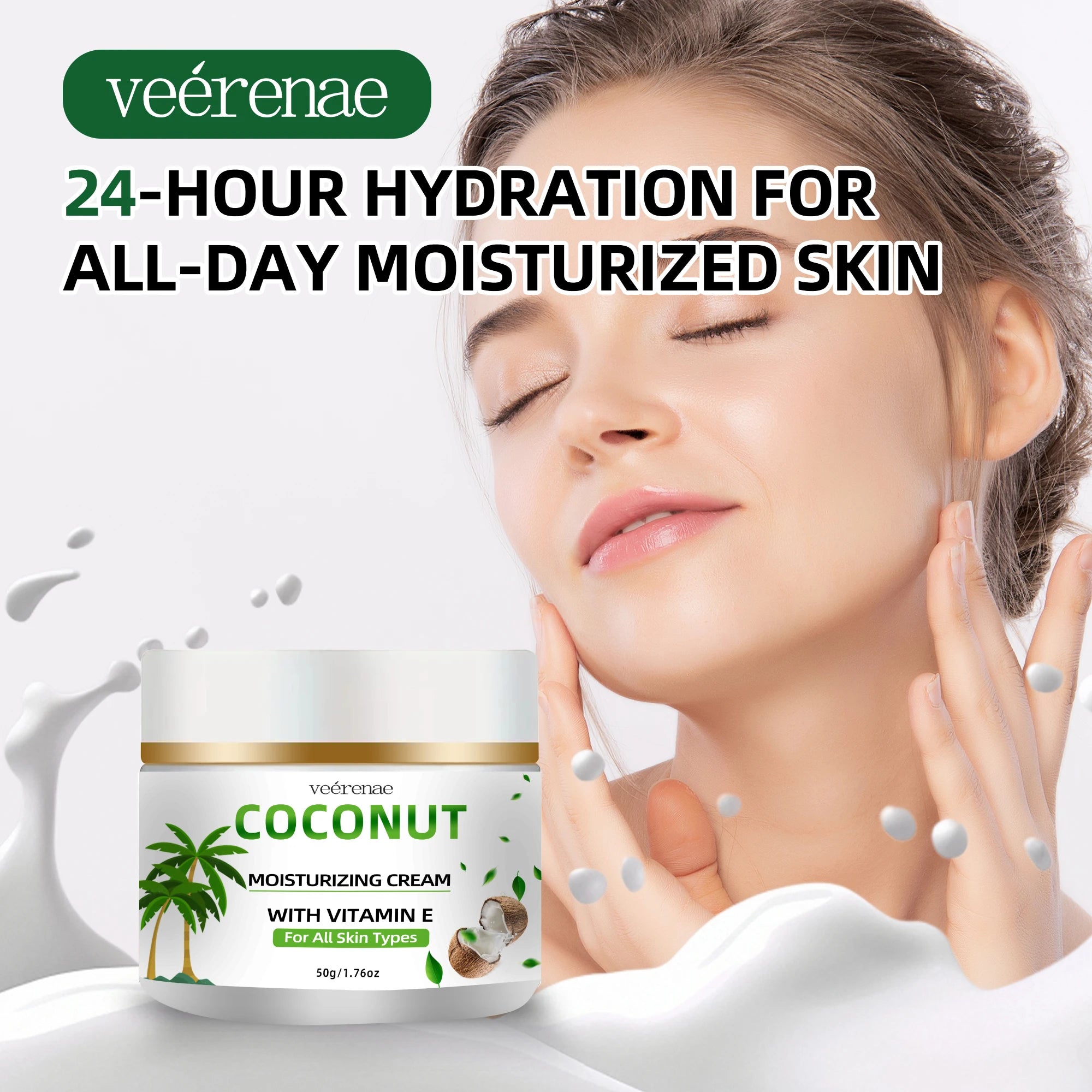 Vérenae Coconut Cream – Hydrating Firming Face Moisturizer