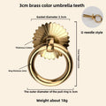Antique Style Pure Brass Ring Pull for Cupboard Cabinet Drawer Rings Pulls Knob with Screws Vintage Furniture Hardware Oasis Select T2202-3cm