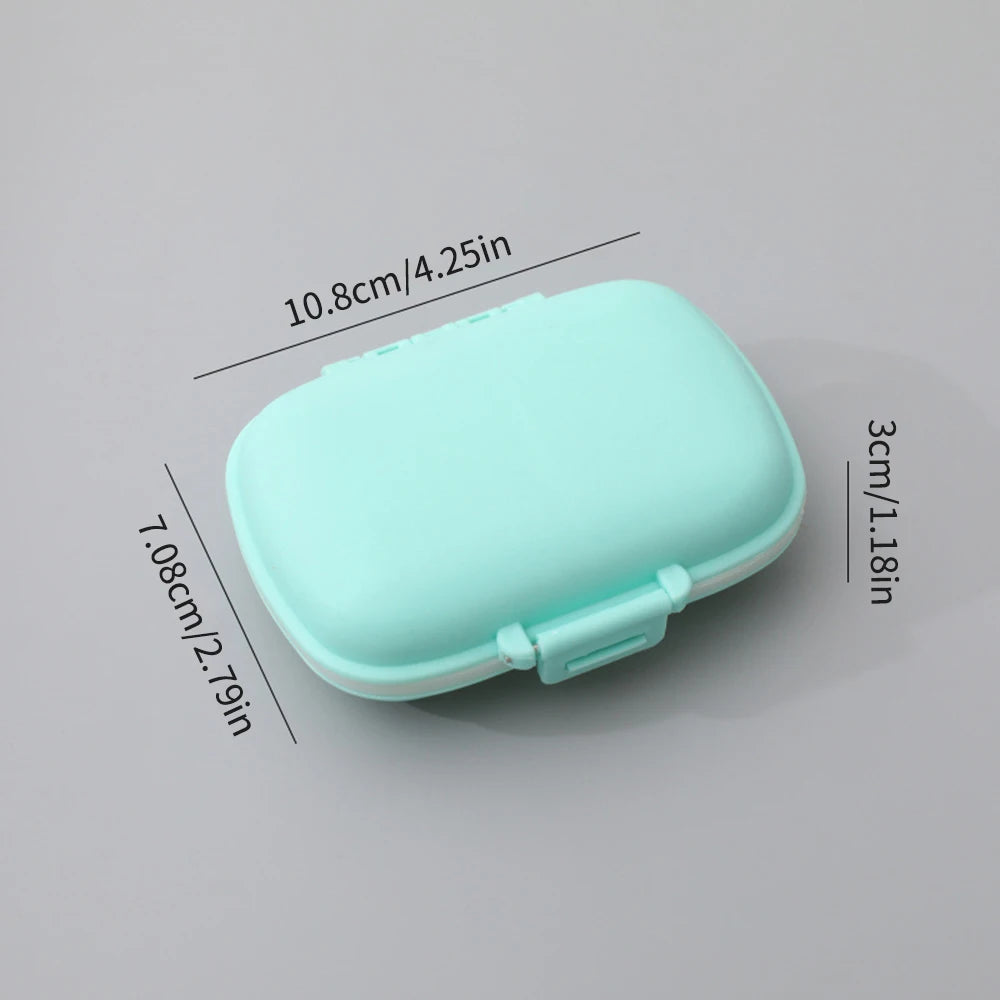 Portable 8-Compartment Sealed Medicine Box Moisture-Proof One Week Pill Box Packaging And Storage Wheat Medicine Box Oasis Select