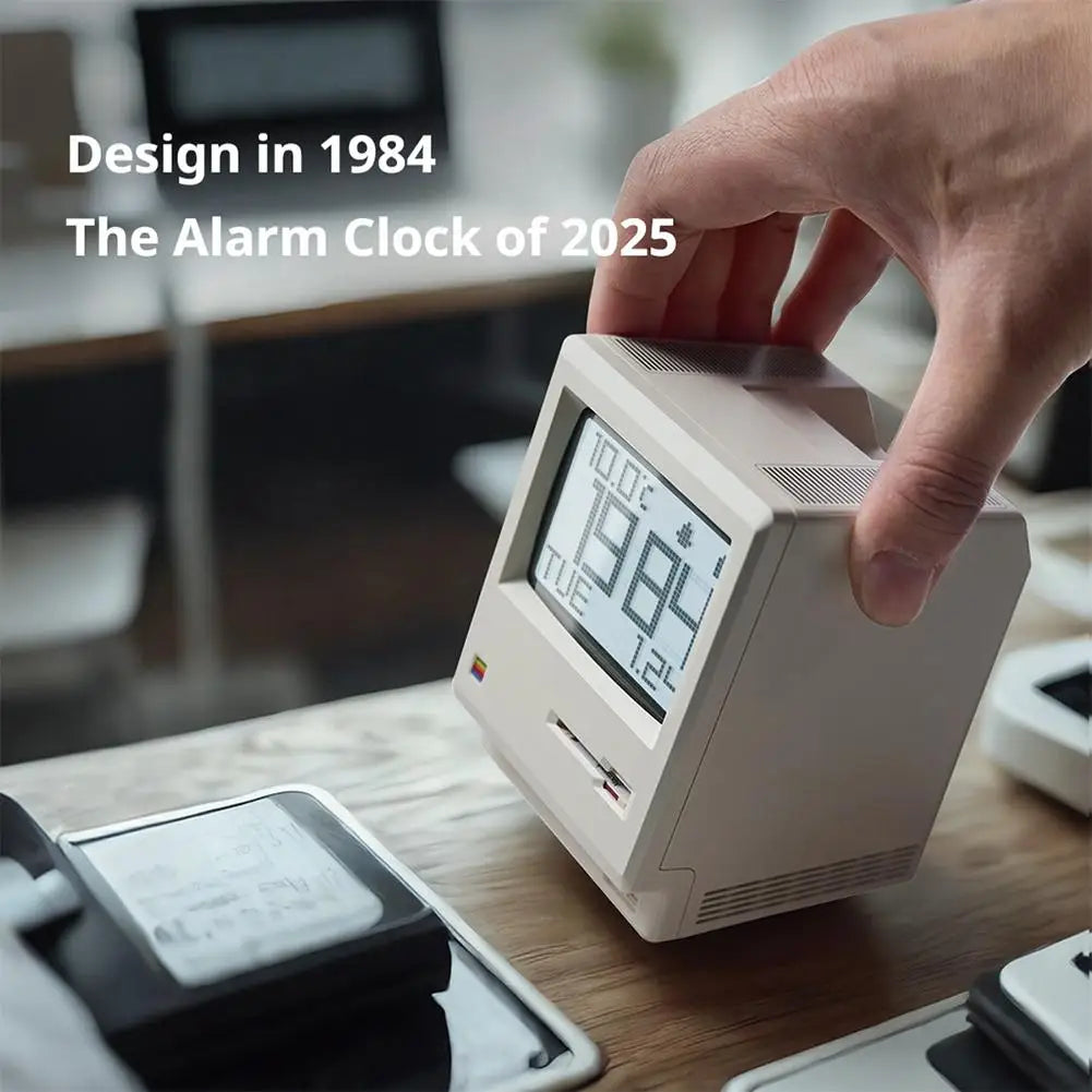 Maclock Retro 1984 Desktop Alarm Clock – 3 Modes, LED Display