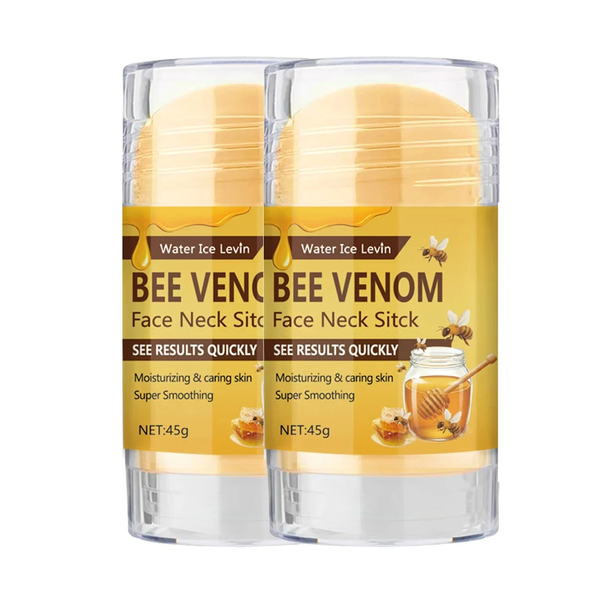 Bee Venom Face & Neck Firming Stick with Collagen & Vitamin C - Intense Moisturizing & Smoothing Anti-Aging Treatment Oasis Select GOLD 45g