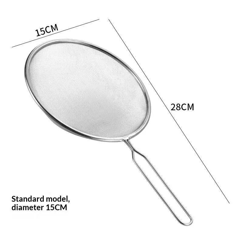 Ergonomic Kitchen Strainer with Non-Slip Handle & Hook Food Safe for Christmas Recipe Prep Fruit Vegetable Draining Oasis Select B