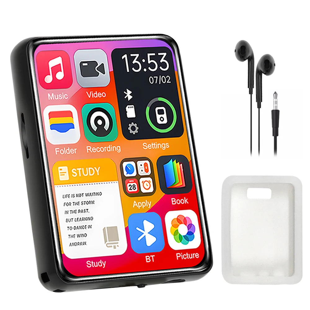 2026 New MP3 Player Bluetooth 5.4 Touch Screen HiFi Lossless Music Play Built-in Speaker 32GB Support Recording E-Book MP3 Oasis Select