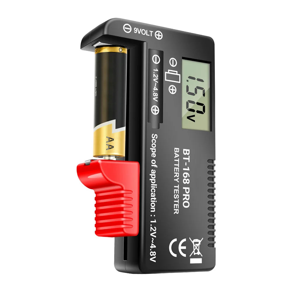 BT-168 PRO Digital Lithium Battery Capacity Tester Checkered Load Analyzer Display Check AAA AA Button Cell Universal Test Oasis Select