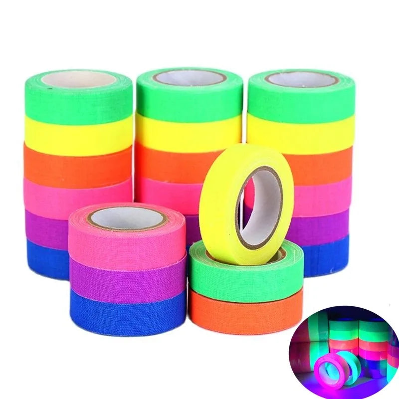6-Color Fluorescent Cloth Tape Set – Stage, Floor & Craft Use Craft Tape Set Oasis Select