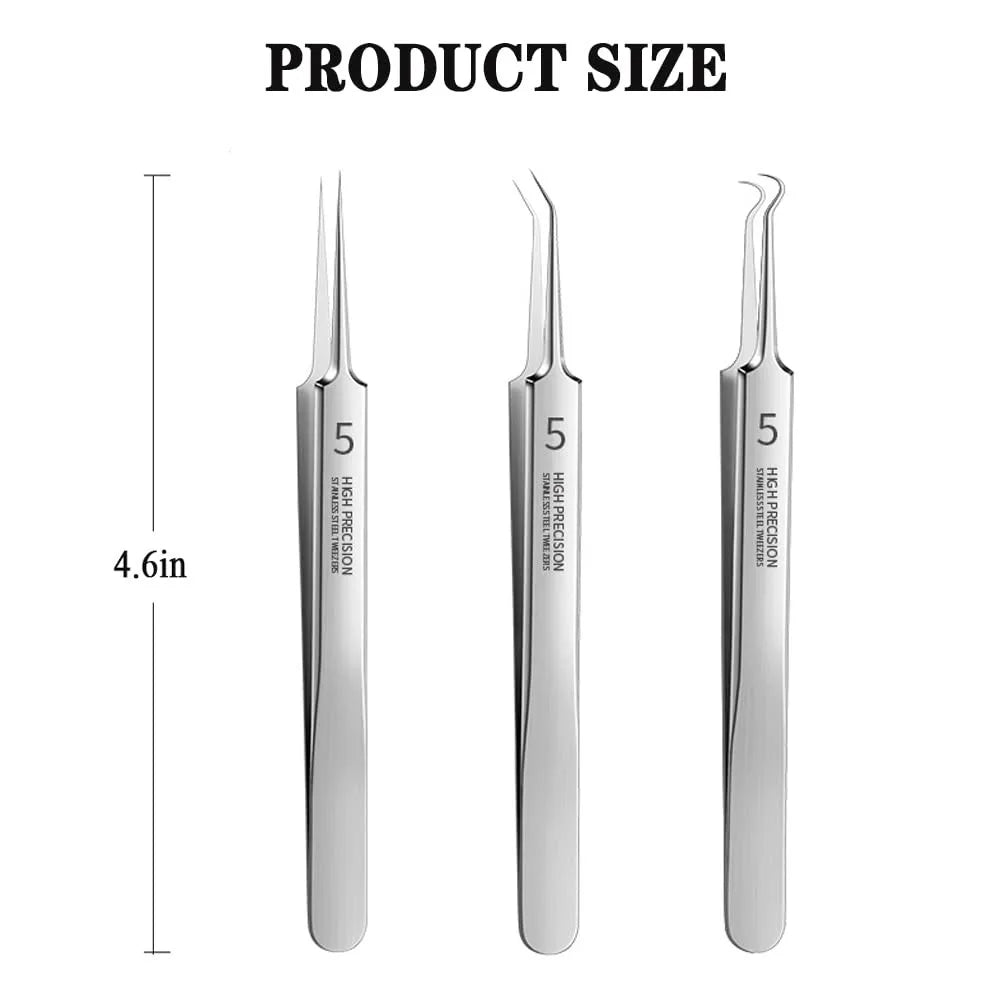 German Ultra-fine No. 5 Cell Pimples Blackhead Clip Tweezers Beauty Salon Special Scraping & Closing Artifact Acne Needle Tools Oasis Select