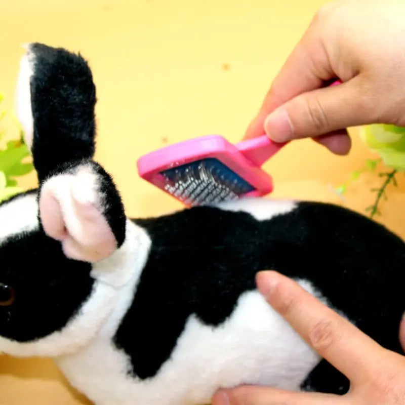Rabbit Brush Pet Grooming Comb Dutch Pig Dogs Combs Dry Cleaning Brushes Guinea Pig Peines Pets Grooming Needle Comb for Rabbits Oasis Select