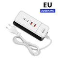 4 Port USB Charger QC 3.0 PD 12W Fast Charging Wall Charger for Xiaomi Samsung iPad Mobile Phone Travel Power Adapter Oasis Select EU Plug