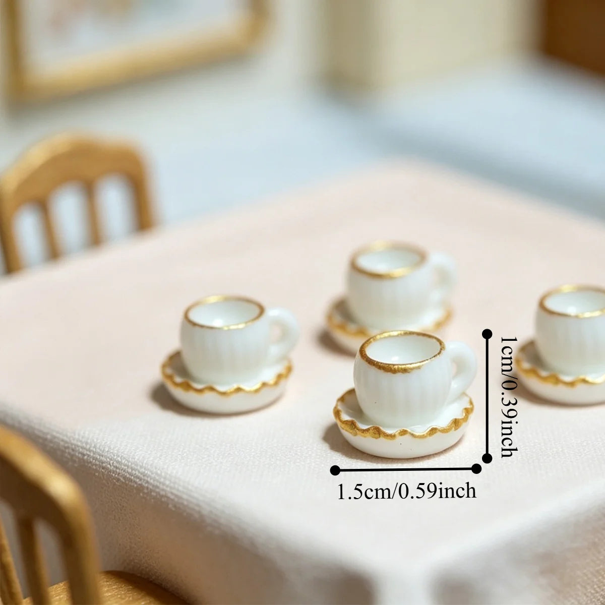 1:12 Scale Resin Miniature Coffee Cup Dollhouse Decor Realistic Mini Food Simulation DIY Craft Kawaii Terrarium Gift Collectible Oasis Select