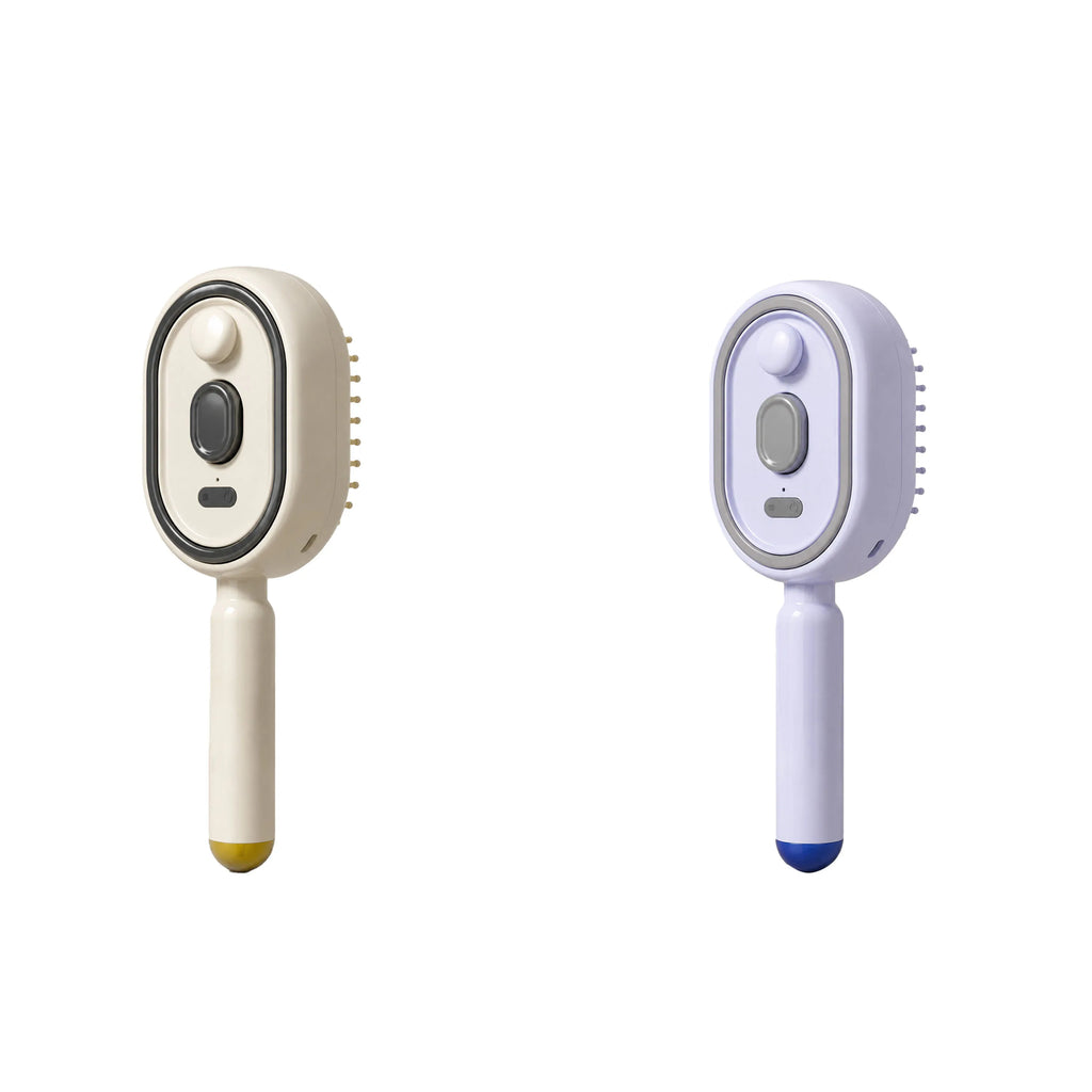 Electric Spray Air Cushion Massage Comb – Hydrating & Anti-Static Electric Massage Comb Oasis Select Off-whiteAndPurple