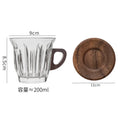 Glass Coffee Cup Set with Coaster, Milk Cup, Tea Cup, Latte Cup, for Cafes, Home Use, Restaurants, Coffee Bar Accessories Oasis Select 200ml 101-200ml