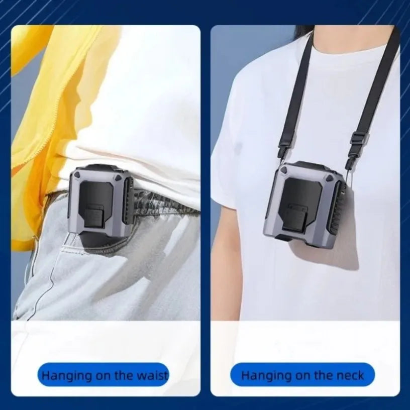 Portable Waist Clip Fan Wearable Belt Personal Fan Anti-Suck Clothing 4000mAh Long Battery Life for Daily Commute Outdoor Oasis Select