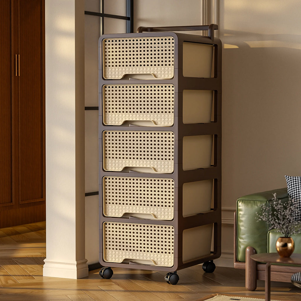 Large Capacity Storage Cart, Multi-Grid Assemblable Cabinet, Clothing Storage Organizer, Space-Saving Home Storage Bin Oasis Select