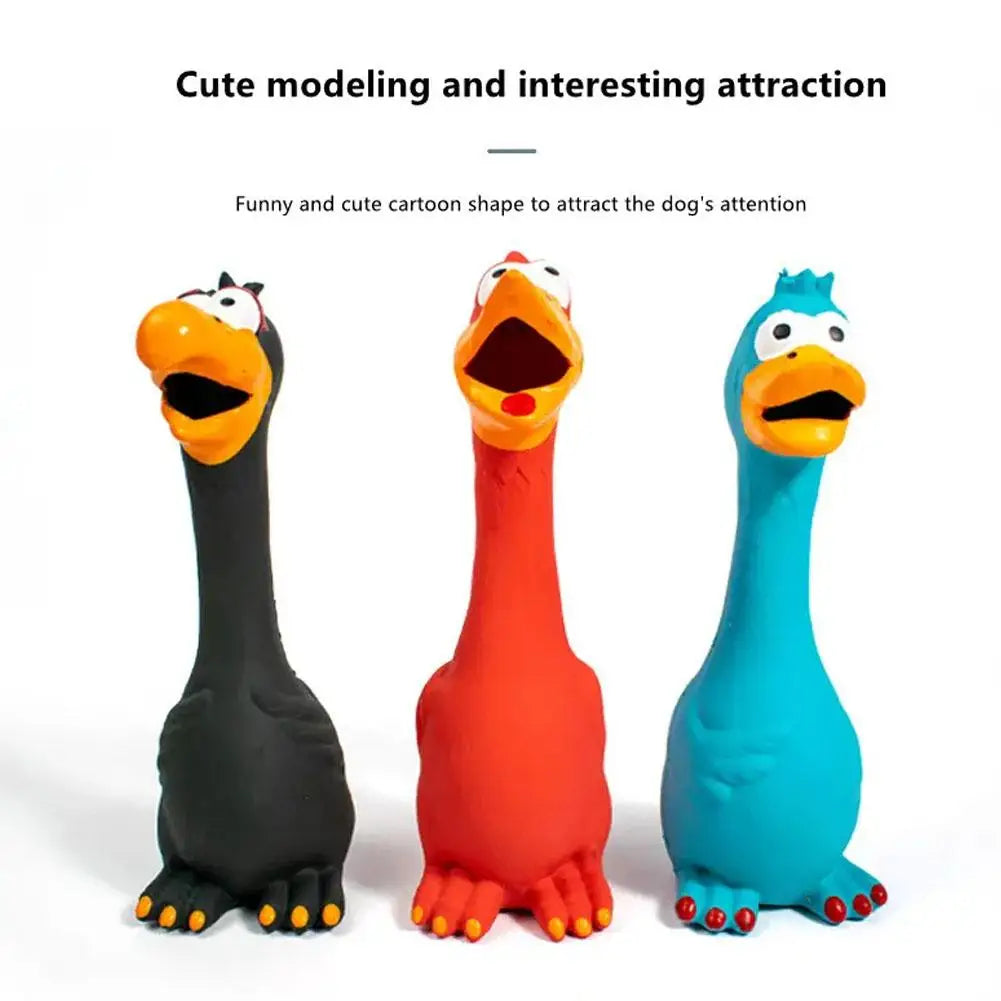 New Squeak Dog Toy Chew Bone Squeaky Ball Chicken Sound Dog Toys Tooth Grinding Training Pet Toy Supplies Dog Accessories Oasis Select