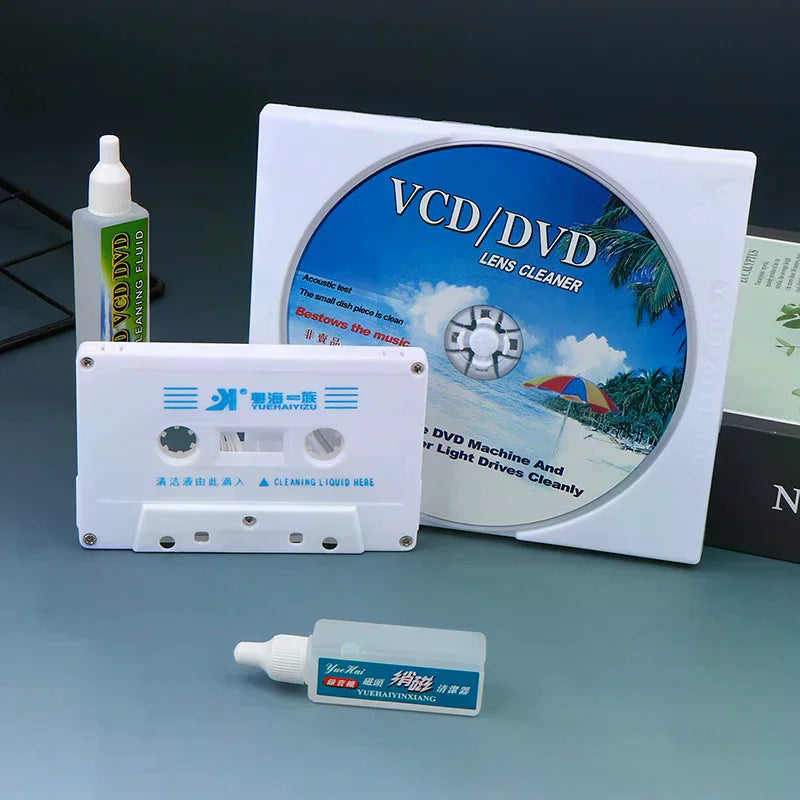 CD VCD DVD Player Lens Cleaner Audio Cassette Tape Head Cleaner Demagnetizer Audio Cassette Tape Player Wet/dry Head Cleaner Oasis Select